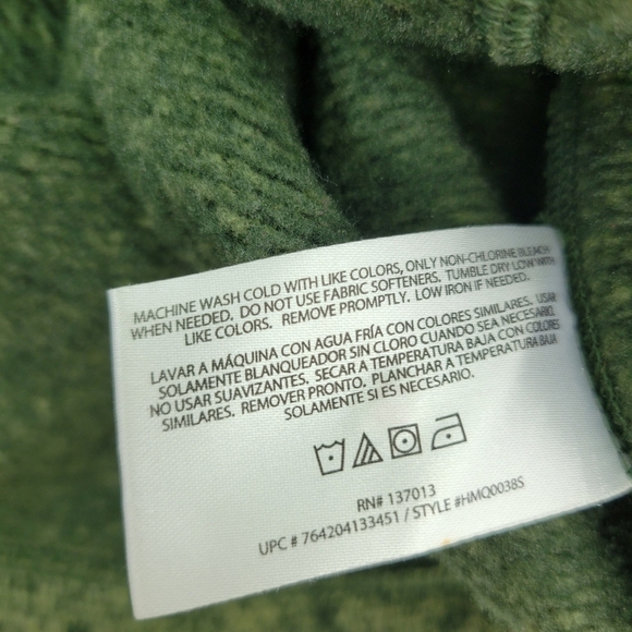 Woolrich Fleece 1/4 Zip Pullover Mens Jacket Sz Large - Picture 6 of 10